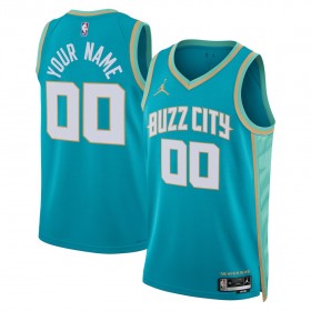 Charlotte Hornets Custom Jordan 2023-24 City Edition Teal Miesten Pelipaidat Swingman